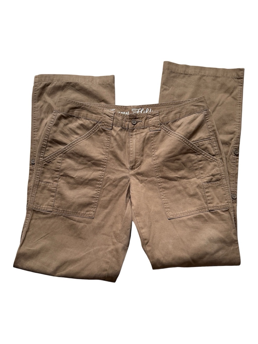 Tommy Hilfiger Rust Brown Cargo Bootcut Roll up Pants